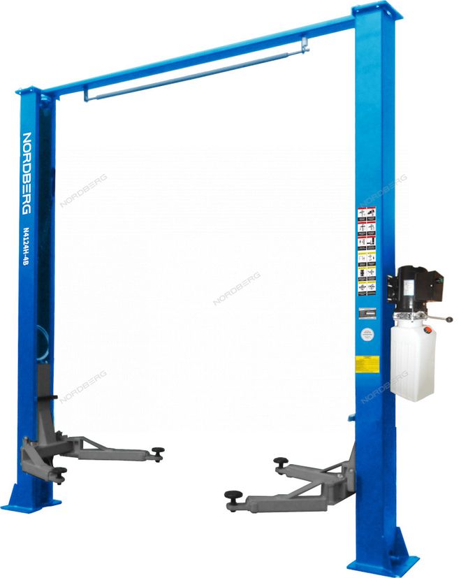 NORDBERG (N4124H-4B_380) Подъемник 2-стоечный 4 т с верхней синхронизацией, 380 В, синий