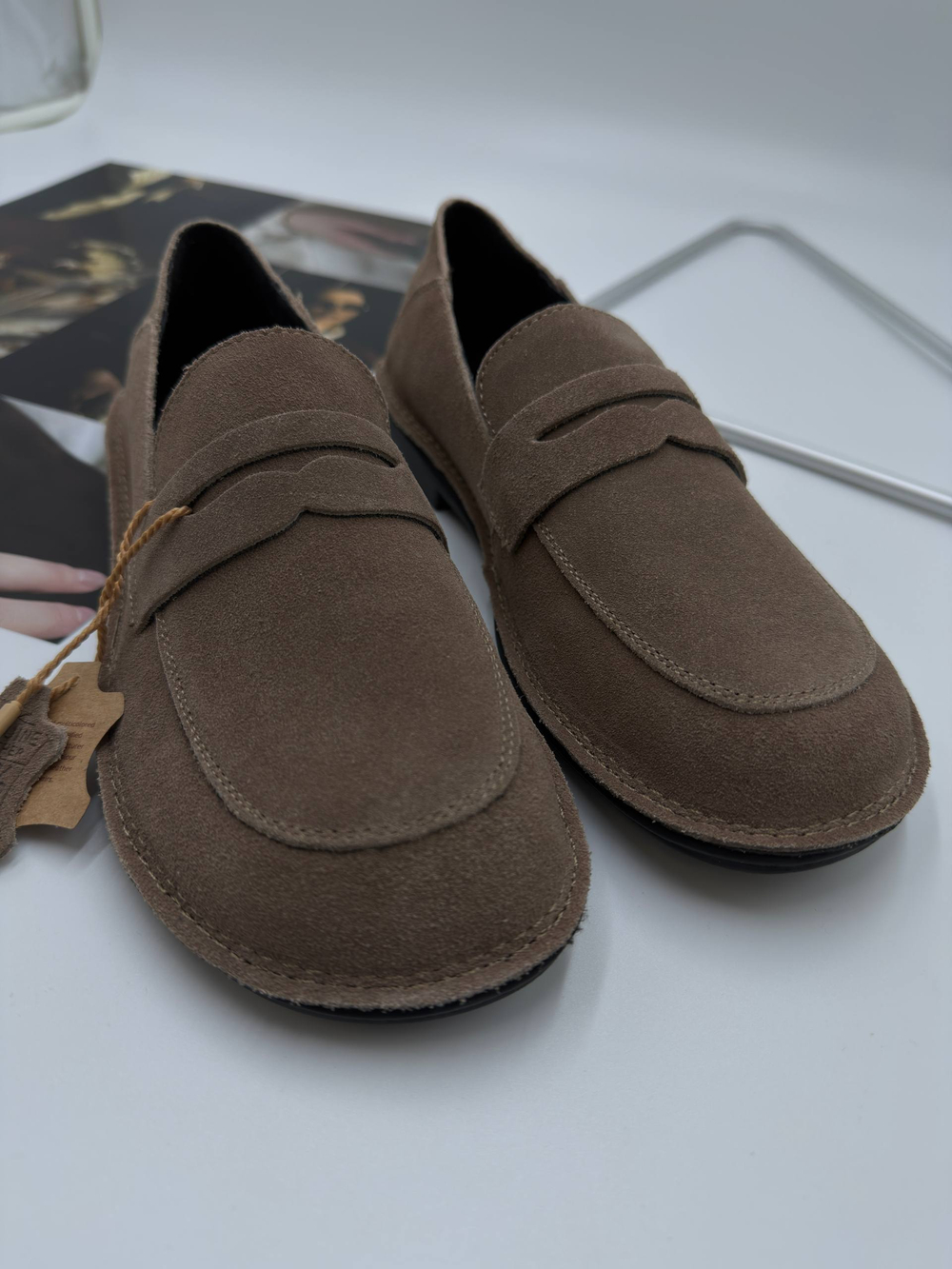 Туфли женская натуральная кожа артикул 2101-5 цвет "коричнево-серый"