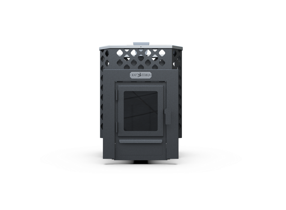 Банная печь Душа- 15 Сетка Перфорация Закрытая Каменка стекло