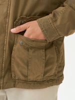 Удлинённая ветровка в Американском ретро стиле из натурального хлопка без капюшона.