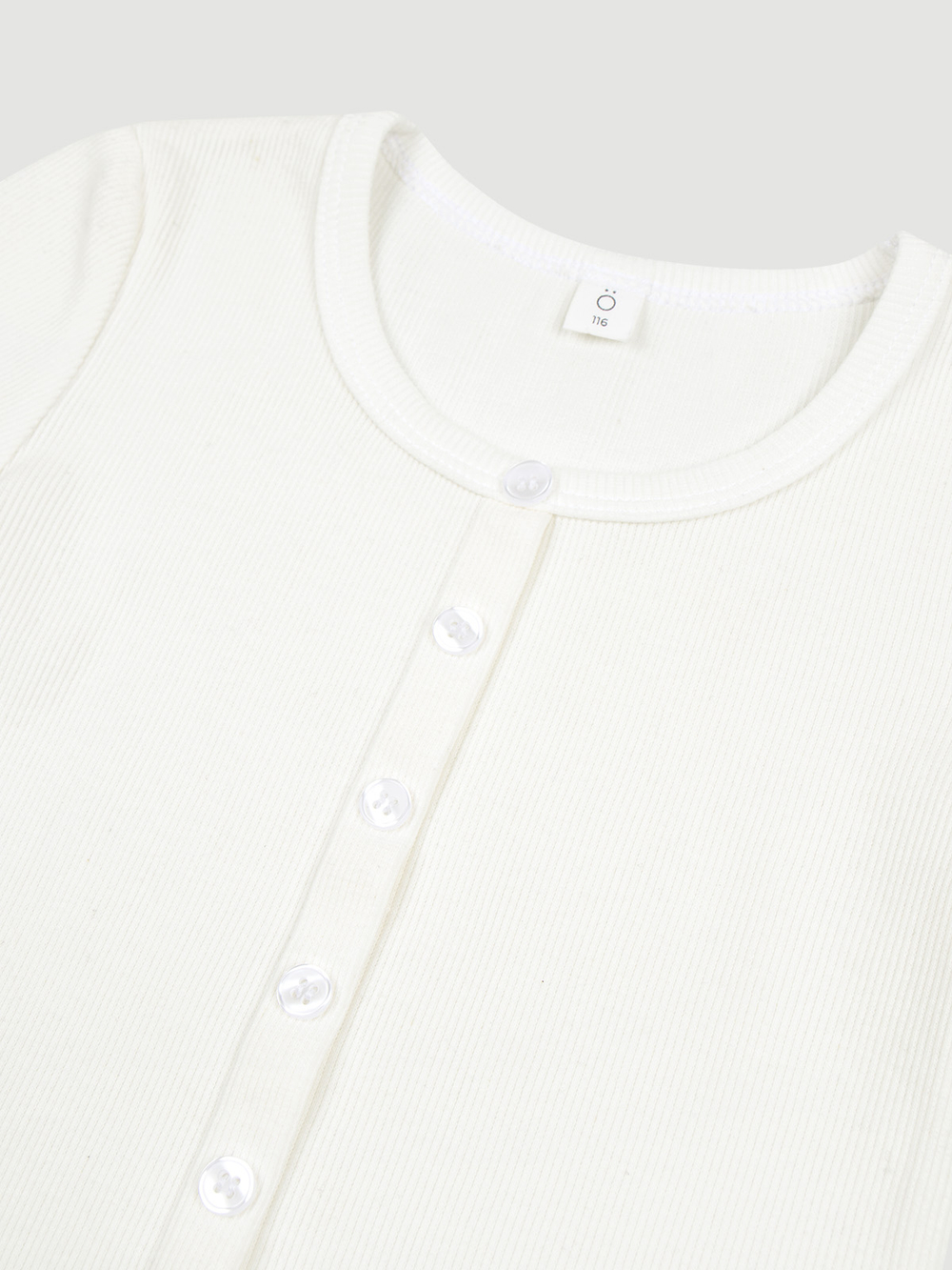 Футболка с декоративной планкой Mjölk Молочный, уценка