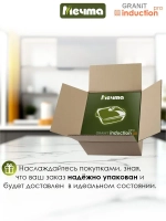 Жаровня квадратная индукционная "Мечта" Гранит с крышкой 26*26см