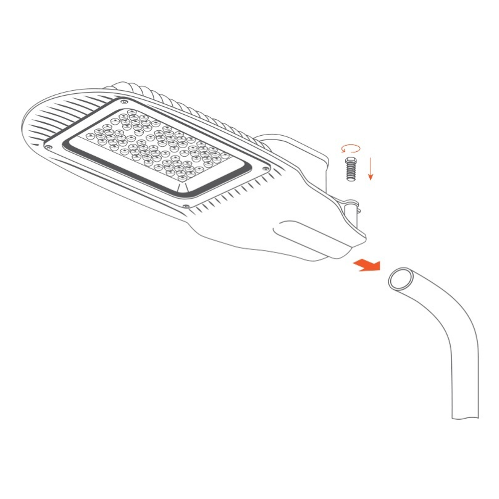 Уличный светильник WOLTA PRO ТРАССА ДКУ04-50-102-4К ШО140х60 50Вт 4000K IP65 Прозрачный 7500лм 460х213х62мм