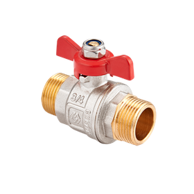 Кран шаровый полнопроходной MVI 3/4* (наружная / наружная резьба, ручка-бабочка)