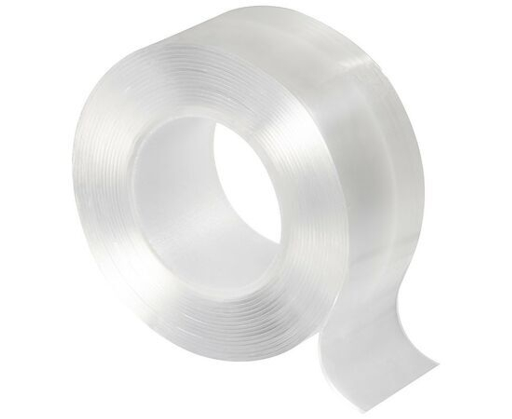 Нано-лента двусторонняя клейкая многоразовая, прозрачная, 3м, ширина 30 мм (108111)
