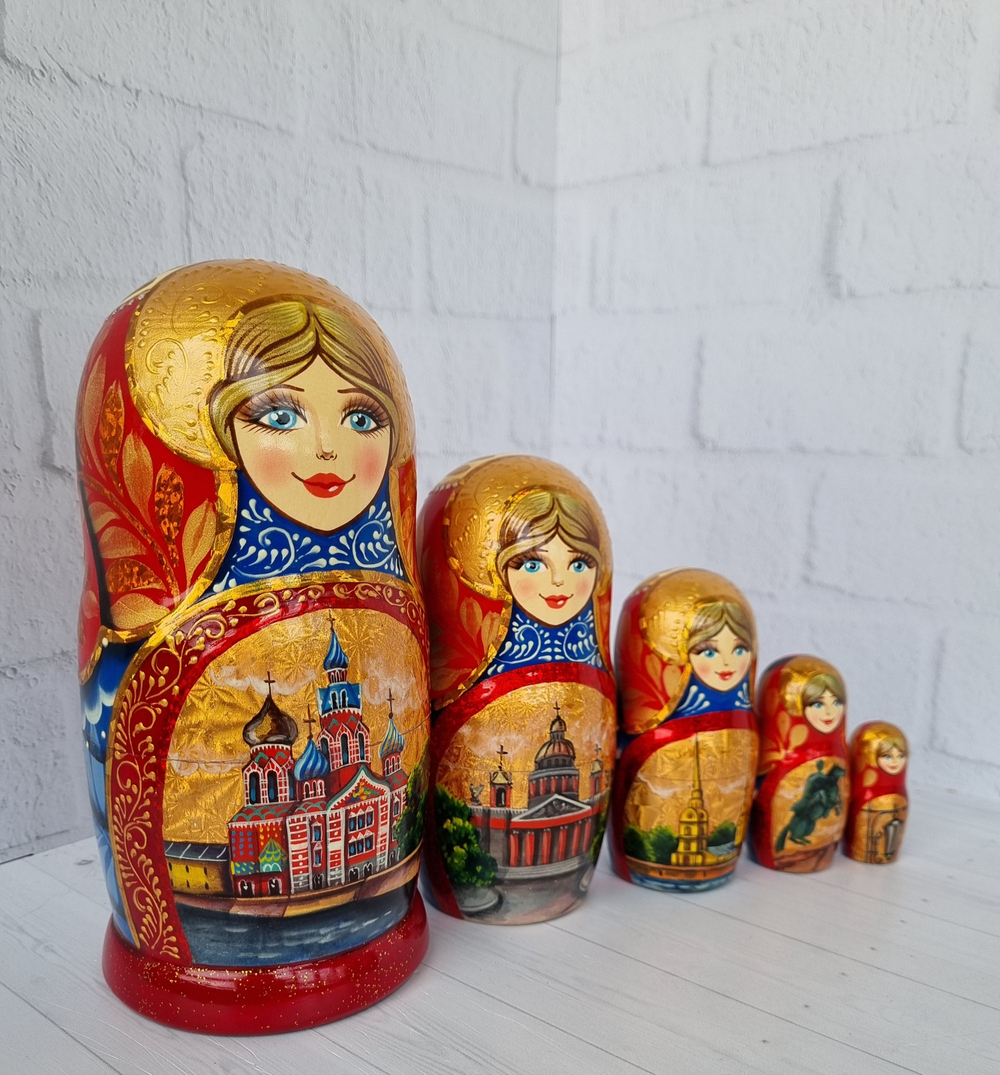 Матрёшка "Виды города" 5мест