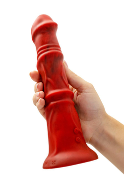 Вибратор Black&Red by TOYFA Monster Rex, силикон, красно-черный, 24,5 см
