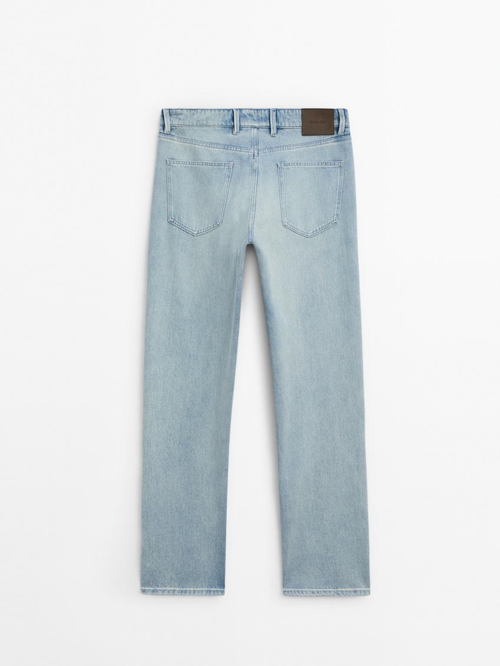 Massimo Dutti Зауженные джинсы из 100% хлопка, индиго