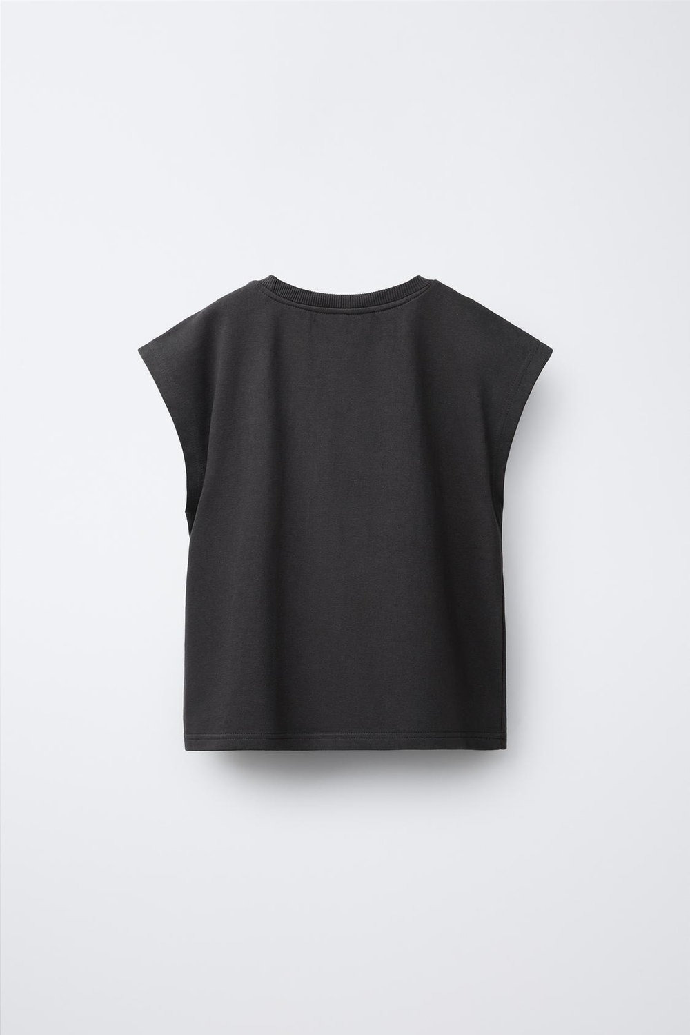 ZARA X BODY GLOVE ® ФУТБОЛКА ИЗ ТКАНИ В РУБЧИК, АНТРАЦИТОВО-СЕРЫЙ