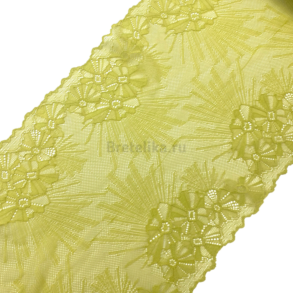 Кружево эластичное бледно-желтое 22 см
