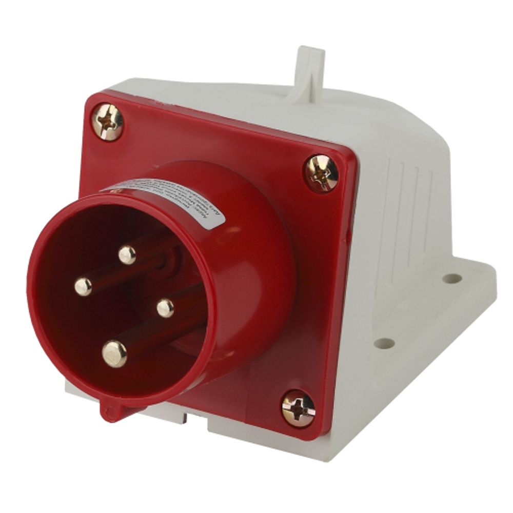 Вилка ЭРА VS-16-3P-PE-IP44 стационарная 514 3Р+РЕ 16А 380В IP44 | Силовые разъёмы