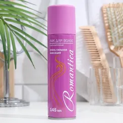 Лак для волос "Романтика", очень сильная фиксация, с В-каротином, 145 мл