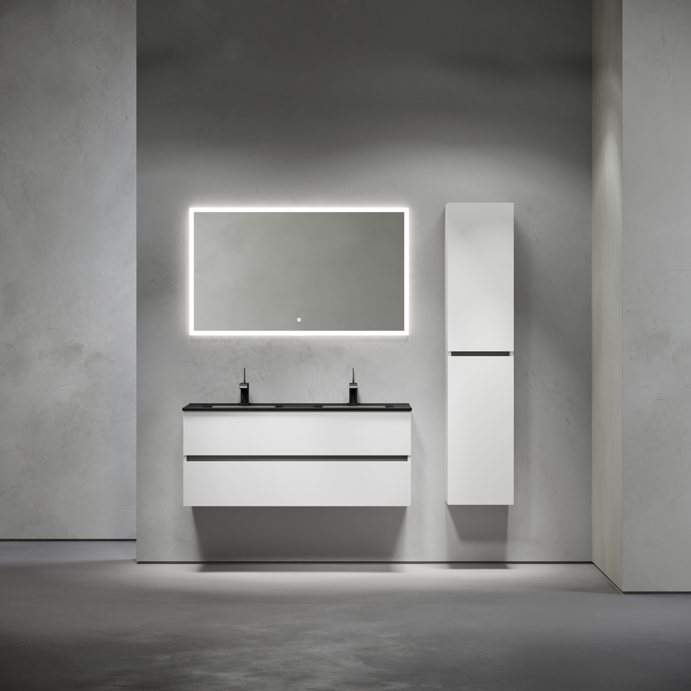 Тумба подвесная под раковину Sancos Urban белый глянец, 1190х450х550