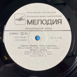 Винтажная виниловая пластинка LP Tiger Okoshi Тайгер Окоши Tiger's Baku Баку Тайгера (СССР 1984)