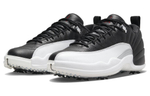 Jordan Air Jordan 12 Low Golf Black and White leather non-slip wear-resistant wrapping support low-top golf shoes for men and women the same black and white