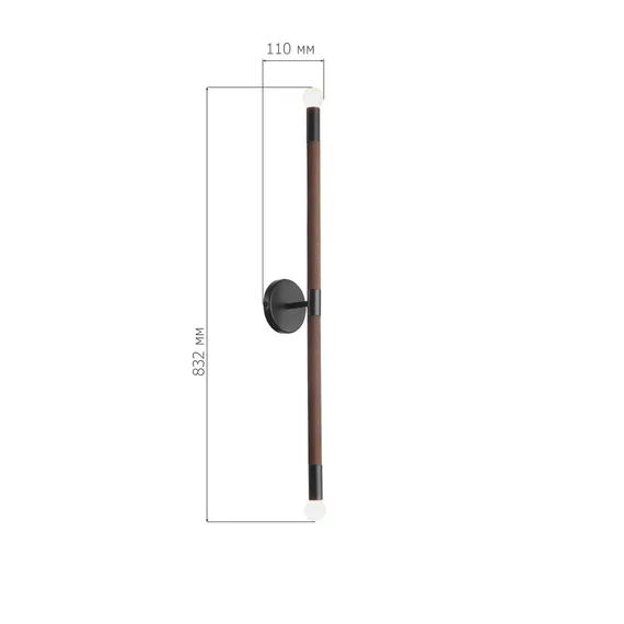 SL6226.401.02 Светильник настенный ST-Luce Черный, Коричневый E14 2*40W CORK