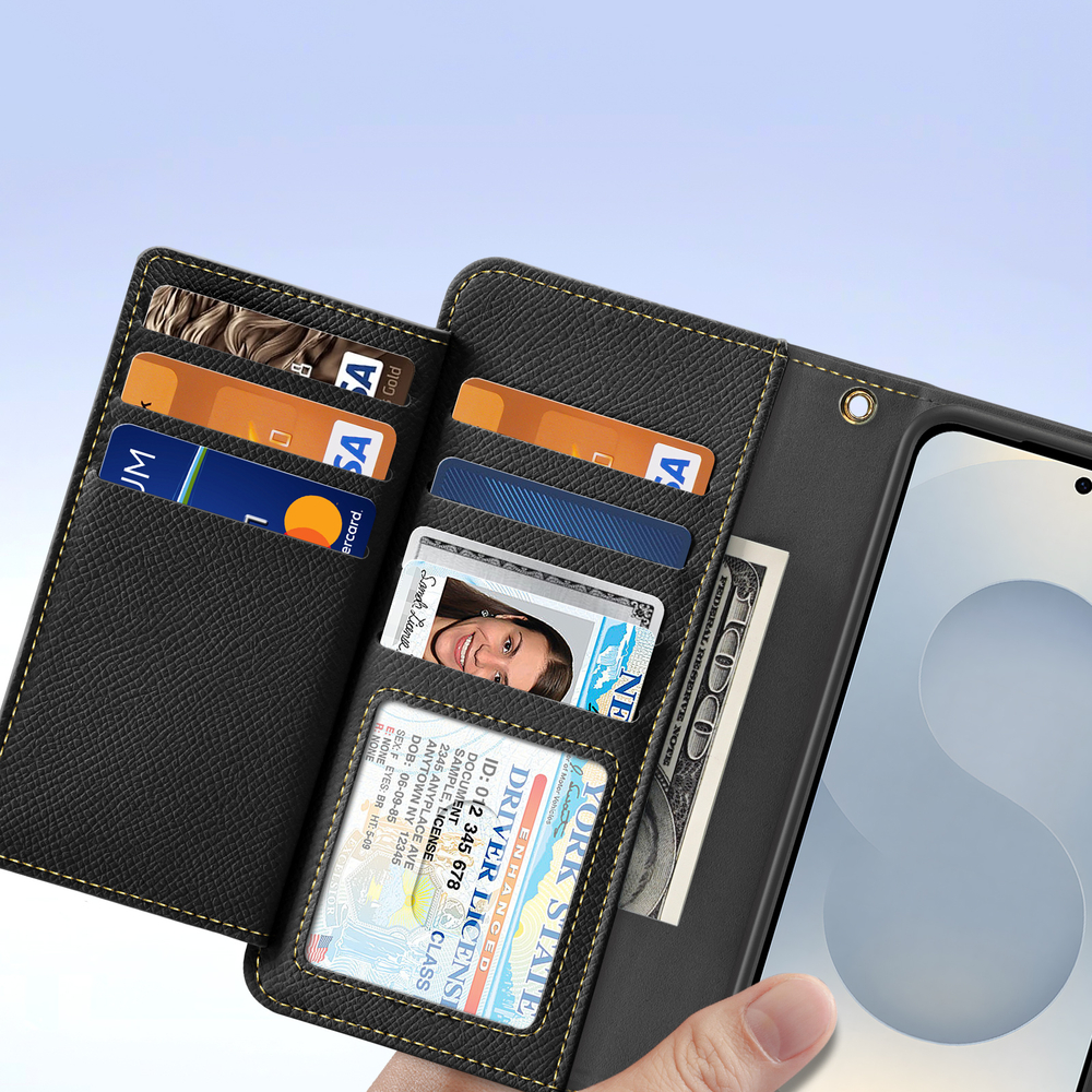 Чехол кошелек с MagSafe из кожи для Samsung Galaxy S26+ Плюс, серия Lawa Series от Dux Ducis