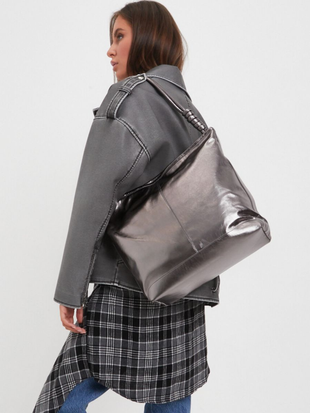 GERA Сумка женская на плечо, шоппер, экокожа глянцевая