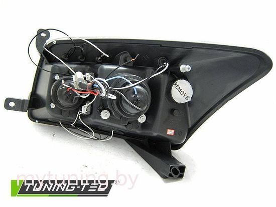 Передние фары Angel Eyes для Dodge Caliber (06-12) хромированные