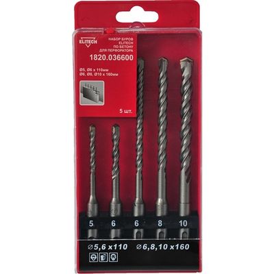 Набор буров ELITECH SDS+ 1820.036600