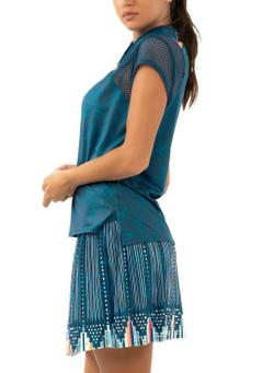 Женская футболка теннисная Lucky in Love Pretty in Ink Feeling Inky S/S - indigo