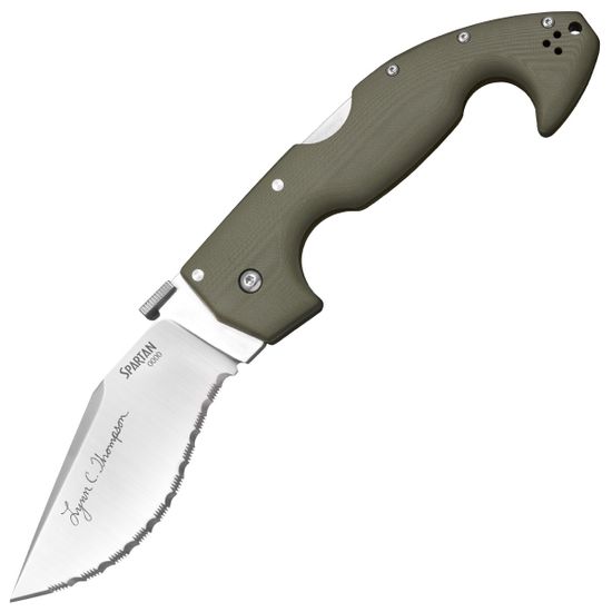 Складной нож Cold Steel 21STAA Spartan Lynn Thompson Signature c клинком из стали CPM-S35VN, рукоять G10