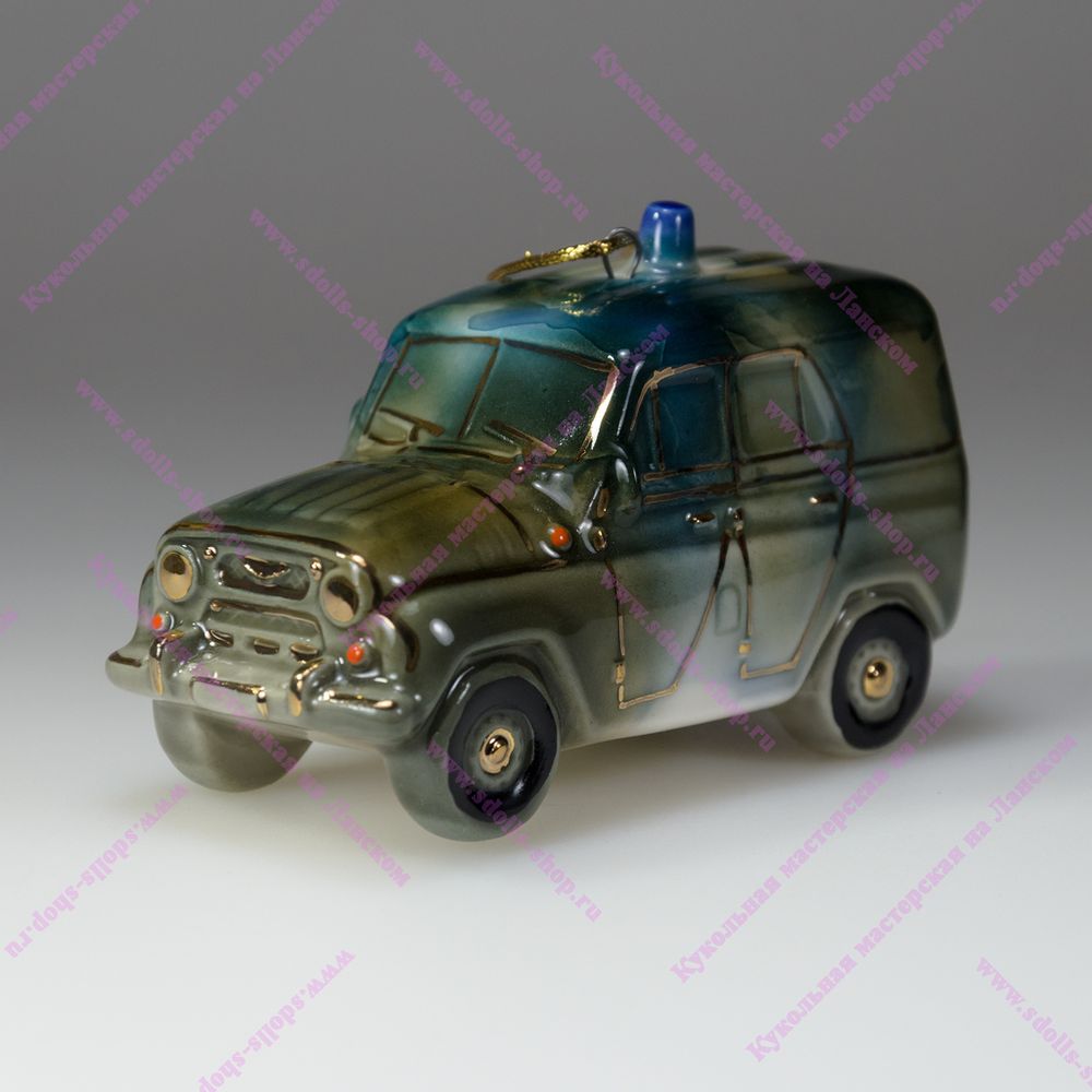 Фарфоровая ёлочная игрушка Козлик