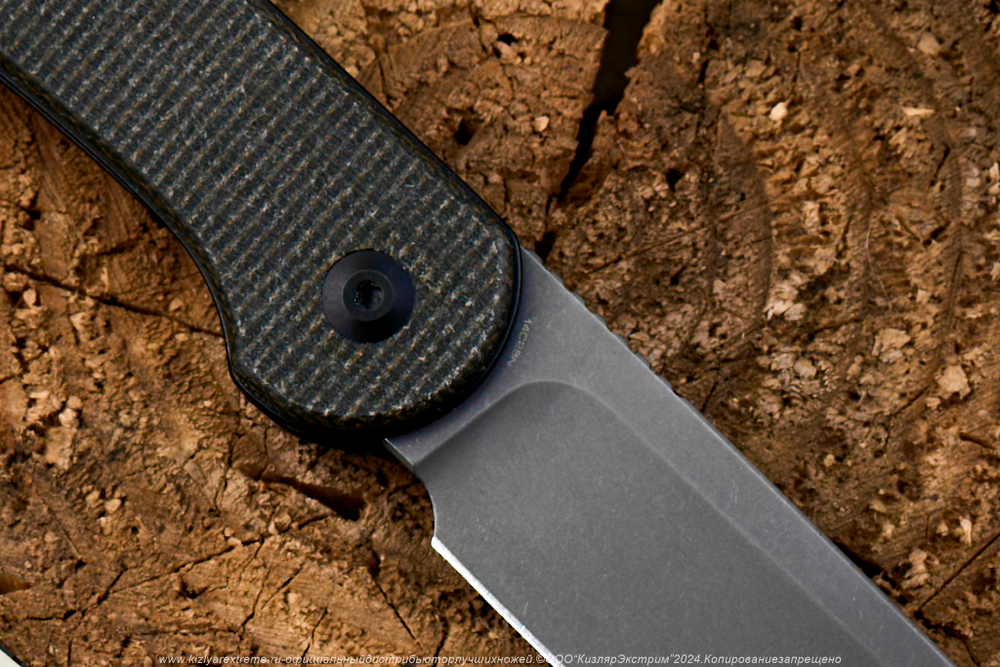 Нож Civivi BL Elementum C2103C сталь 14C28N Gray StoneWash рукоять Dark Green Micarta