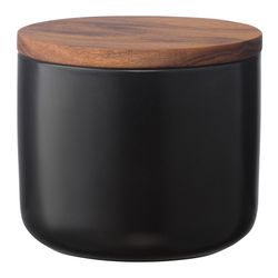 Банка для хранения керамическая, 350 мл, черная