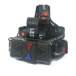 Фонарь налобный высокой яркости NGY HYT-012-2J-P90. (черный) (с зумом,Type-C/USB, 2 аккумулятора 18650)