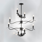 733287 Люстра RAGNO 8х40W E14 ЧЕРНЫЙ МАТОВЫЙ