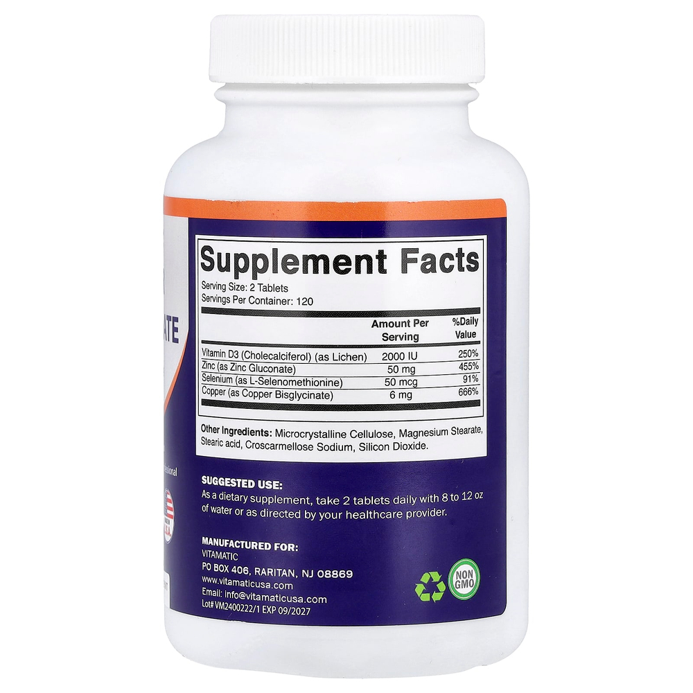 Vitamatic, бисглицинат меди, 240 таблеток
