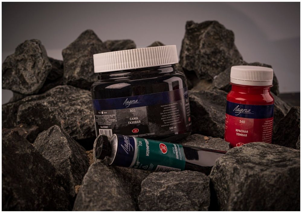 Краска акриловая «Ладога», 100 мл, белила цинковые, 2227100