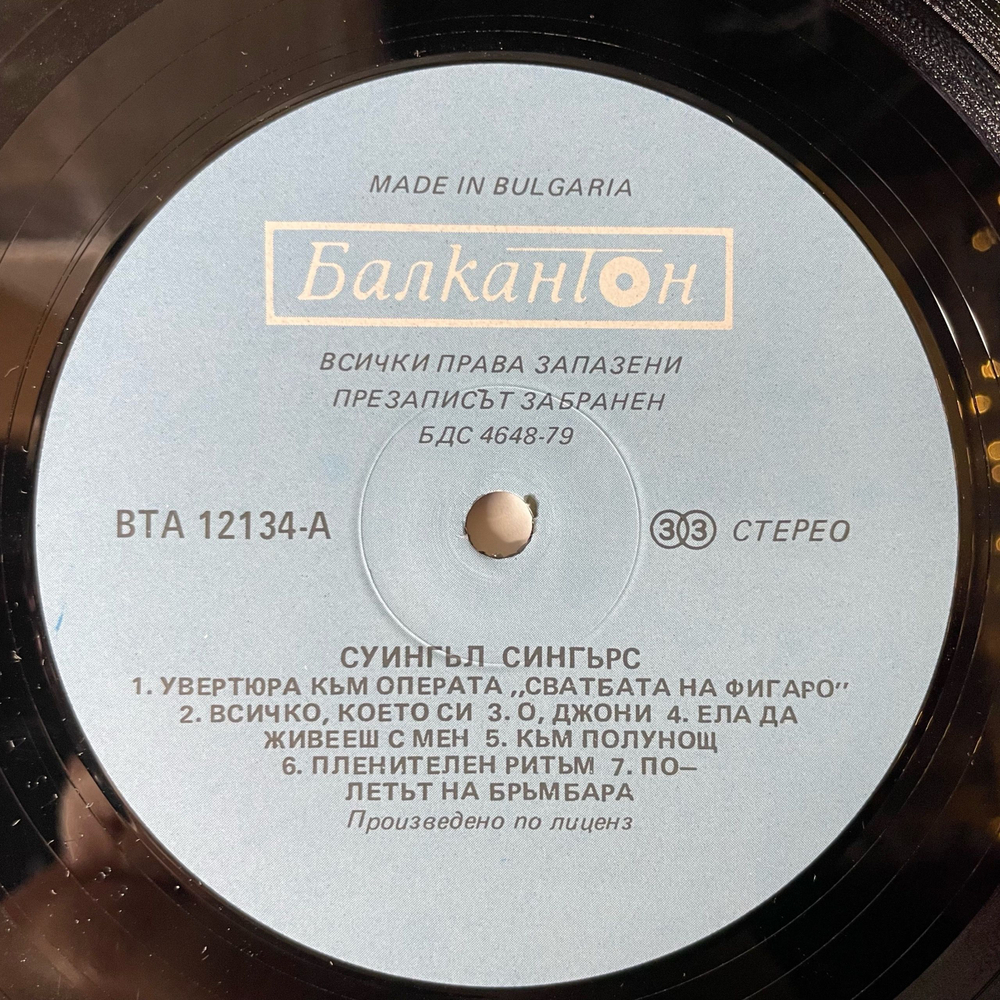 Винтажная виниловая пластинка The Swingles Reflections (Болгария 1988)