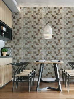 Декоративная стеновая панель ПВХ Плитка Эспрессо 964х484 мм