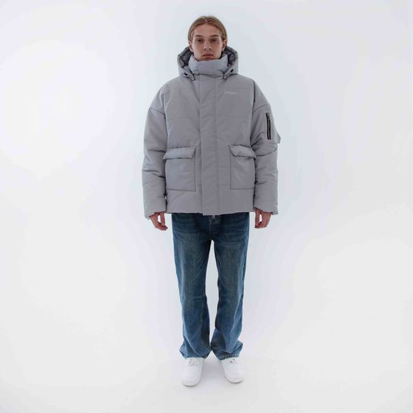 Куртка DD24 серая - фото 7