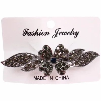 Заколка - автомат металлическая на блистере «KLEVER», фергамо, цвет как на фото, 8*3см ( хедр Кокетка)