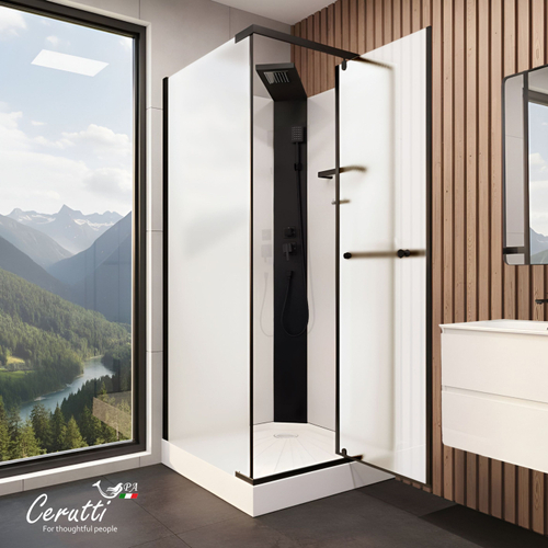 Душевая кабина Ceruttispa (ЧеруттиСпа) MiMi90BF, с низким поддоном, 90x90x225