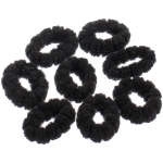 Резинки для волос 100шт «МИНДАЛЬ», цвет черный, d-2см●