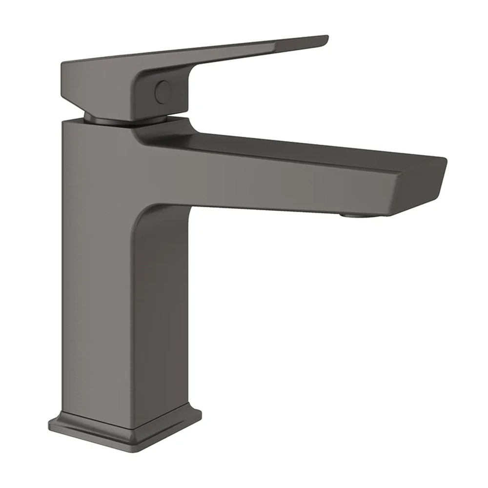 Смеситель для умывальника Aqueduto CLARO M, оружейная сталь