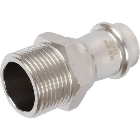 Переходник ROMMER ВПр-НР 22х1&quot; нержавеющая сталь 37975