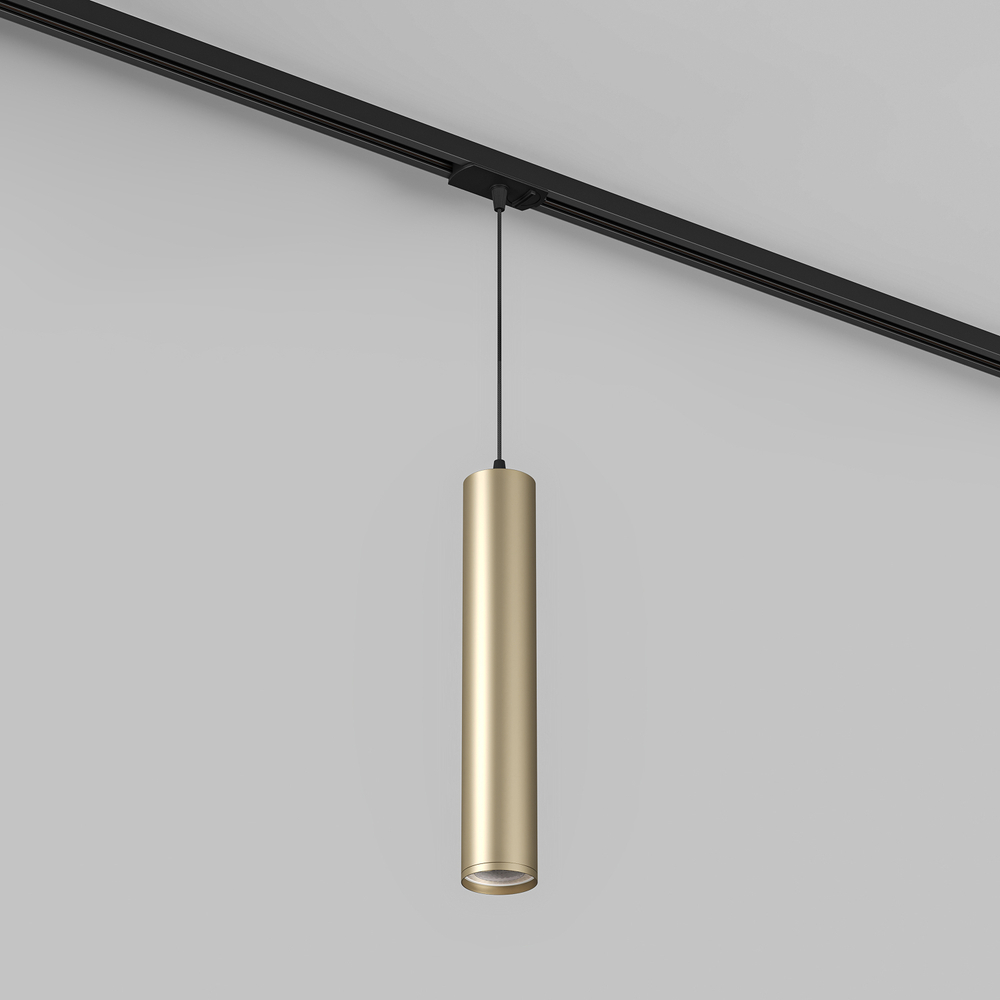 DK6210-BG Трековый светильник IP 20, 15 Вт, GU10, матовое золото с черным, алюминий