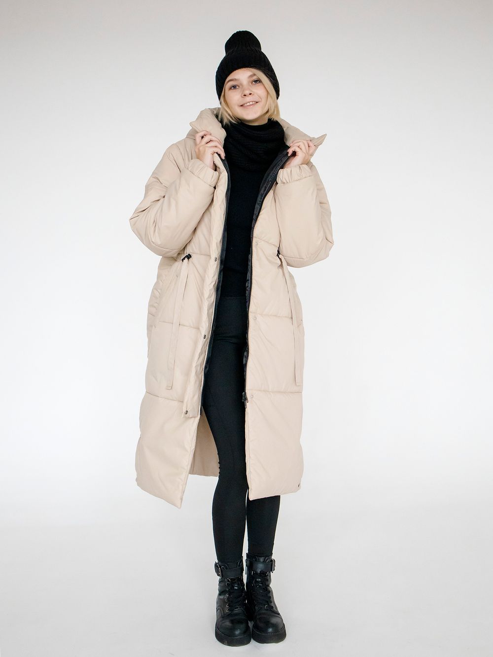 Купить Пуховик ko-ko-ko зимний женский бежевый Пуховик ko-ko-ko зимний женский бежевый