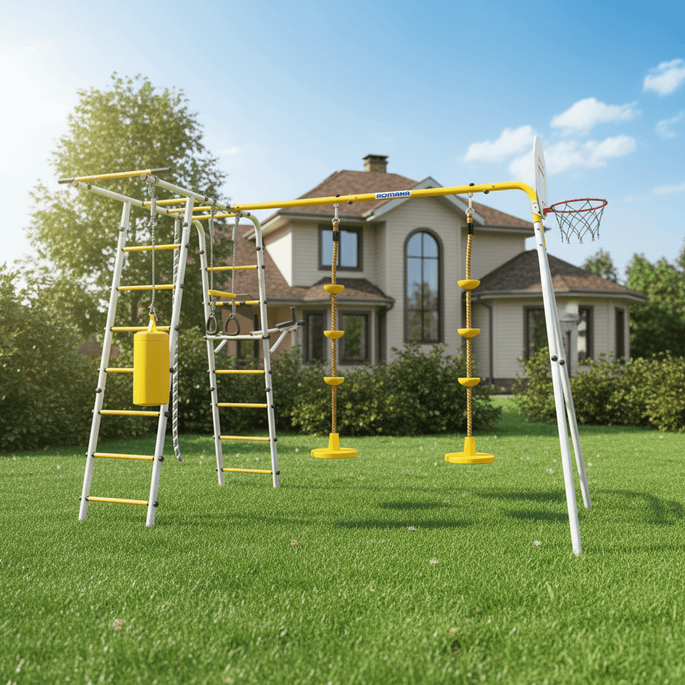 ROMANA Спорт Плюс 2 (желтый/серый) (с сеткой-гнездом 80см)