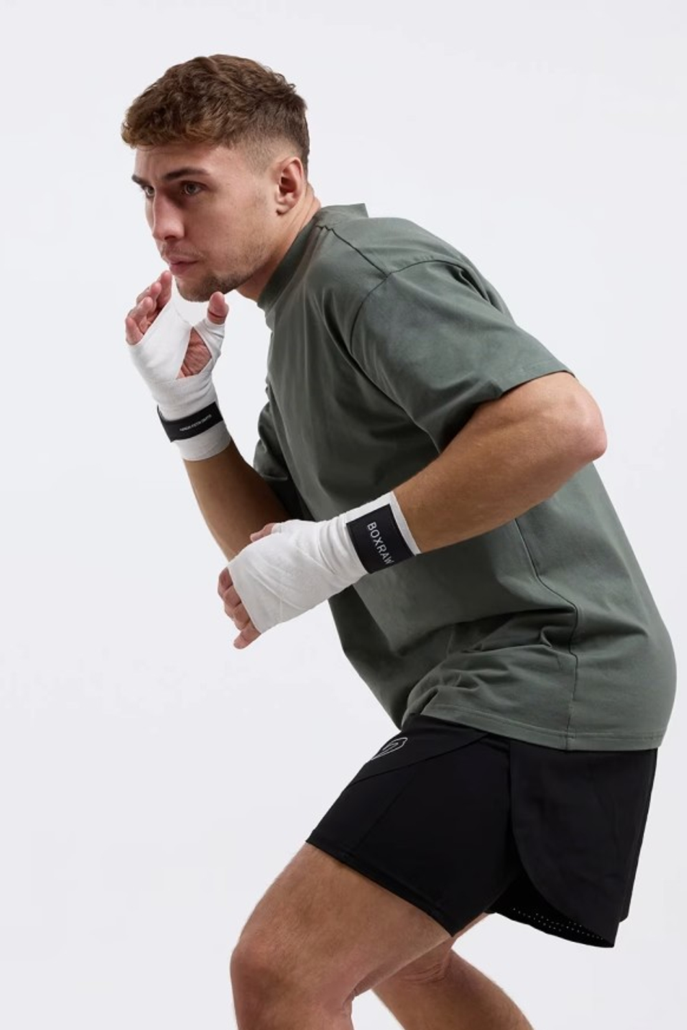 Футболка BOXRAW Lineal Oversized зеленая