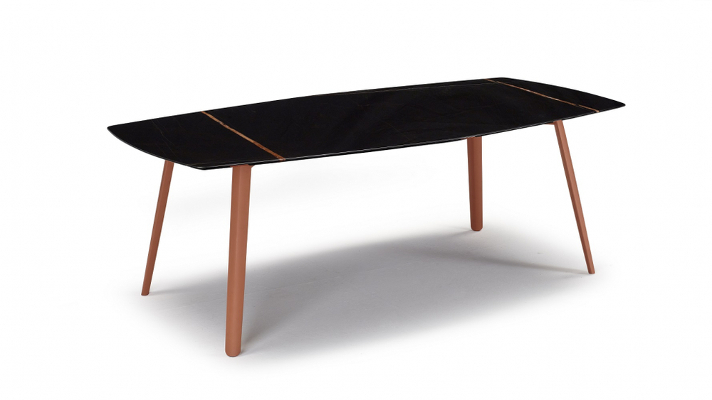 Стол мраморный Scab Design Squid M, терракотовый, черный мрамор Сахара Нуар