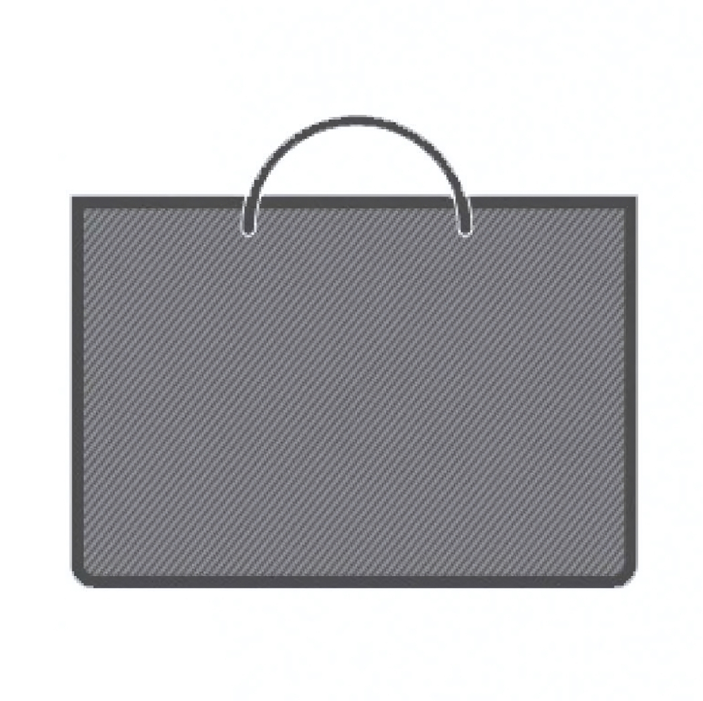 Папка А3 молния сверху, пластик Серая (Пчелка)