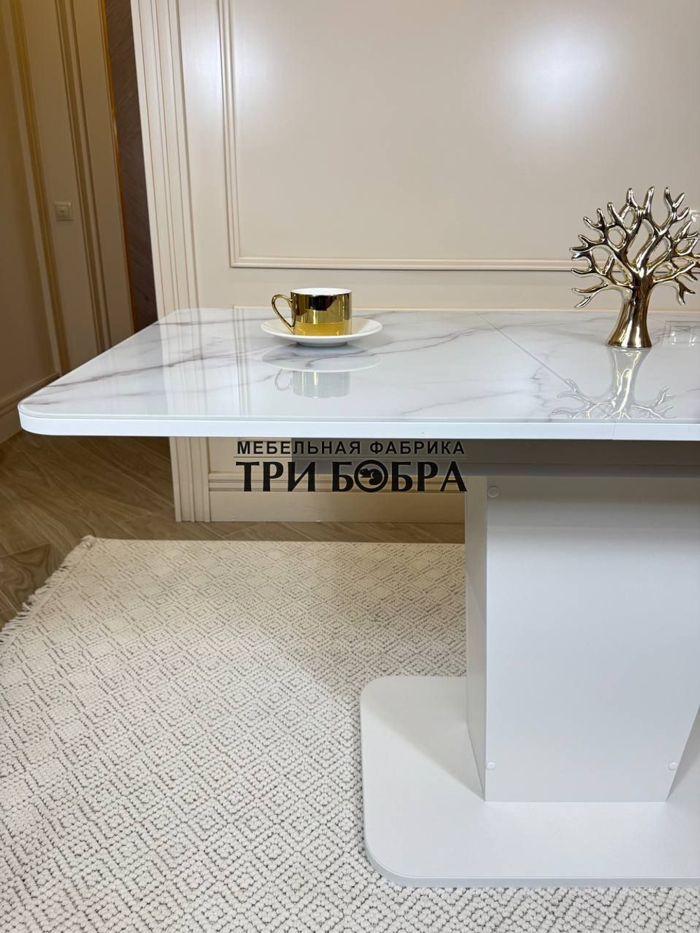 Кухонный стол "Тор", белый оникс