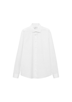 Костюмная рубашка slim fit поплин из хлопка