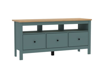 Тумба САГА 3 ящика темно-бирюзовая/ясень